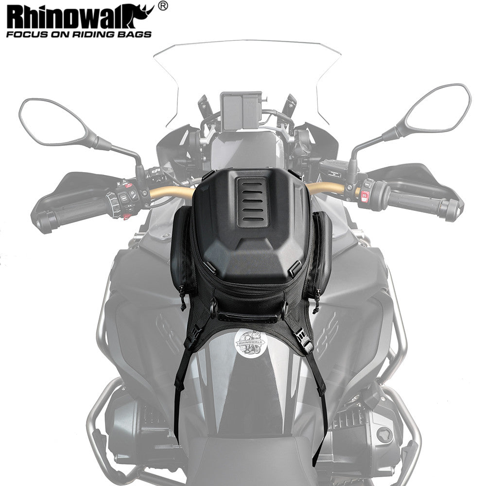 RHINOWALK MTR3001 EVA Hard Shell Expandable Motorcycle Tank Bag with Rubber Handle RHINOWALK MTR3001 EVA Hard Shell Expandable Motorcycle Tank Bag with Rubber Handle